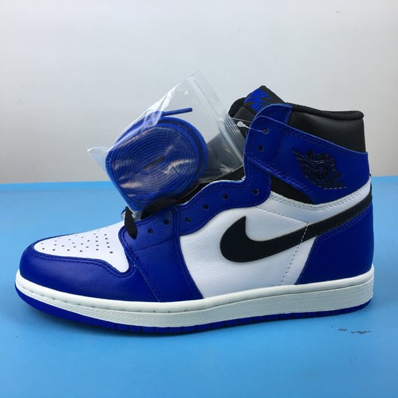 Air jordan 1 AJ little lightning white and blue shoes